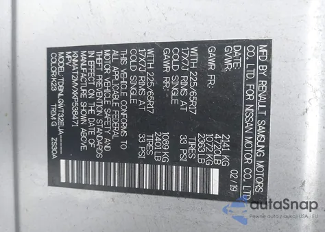 2019 Nissan Rogue Sv from USA, damaged, VIN KNMAT2MVXKP538471